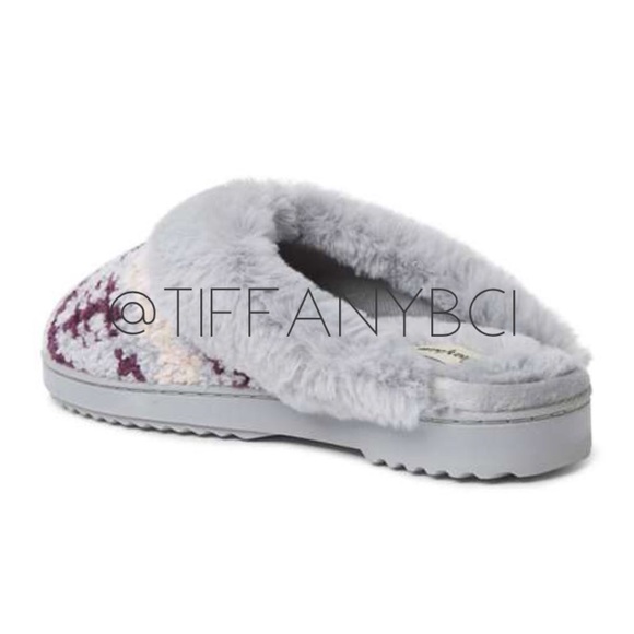 Dearfoams Allison Chenille Fairisle Slippers - Picture 4 of 10